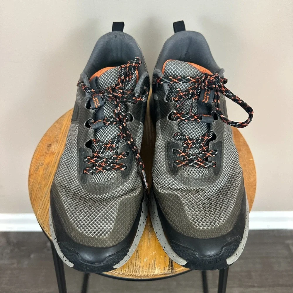 Kuru Atom Trail 103302120 Mens US 12 M Trail Running Shoes Gray Orange Sneakers